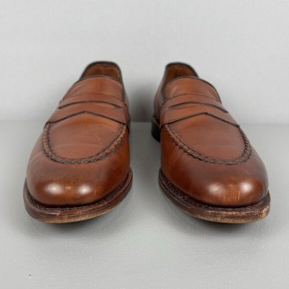 Allen Edmonds Randolph Penny Loafer Shoes Leather Bench Welt Mens 10.5 AA Brown - Picture 2 of 11